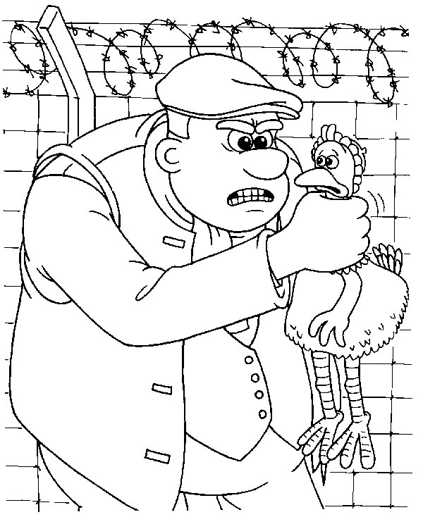 Print Chicken Run kleurplaat
